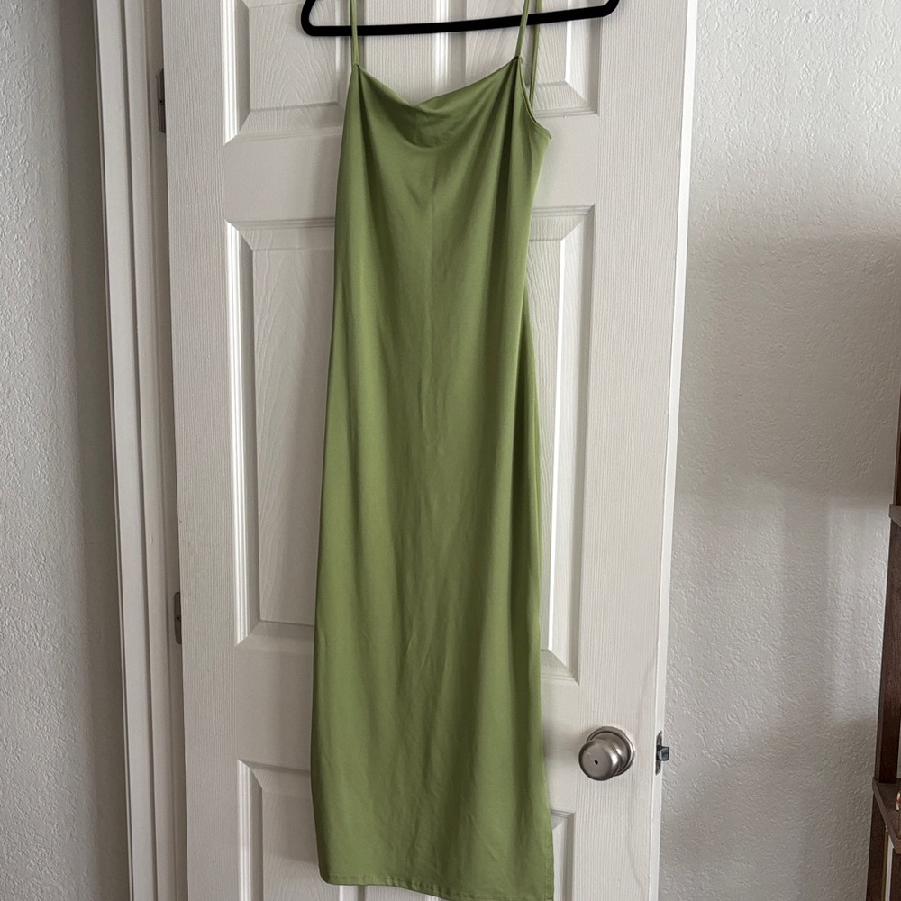 Elegant Green Slip Dress